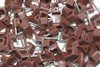 100 x Brown 6mm FT&E Flat Cable Clips for Twin Coax Cable Webro WF100, 13mm Wide