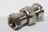 2 x Zink Plated Metal F Male Plug to BNC Male Plug Straight Adaptor