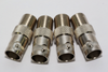 4 x Zink Plated Metal F Female Socket to BNC Female Socket Straight Adaptor