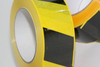3 x 66m x 48mm Roll of Black Yellow Social Distancing Vinyl Floor Hazard Tape