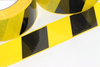 3 x 66m x 48mm Roll of Black Yellow Social Distancing Vinyl Floor Hazard Tape