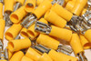 100 Pack of yellow 6.5mm Insulated Female Spade Terminals for Cable 4mm - 6mm