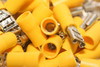 100 Pack of yellow 6.5mm Insulated Female Spade Terminals for Cable 4mm - 6mm