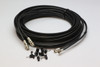 20m Twin Black Satellite Shotgun Coax Cable Extension Kit for Sky Plus, Sky HD, Freesat & 20 Special Masonry Cable Clips