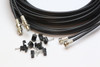 10m Twin Black Satellite Shotgun Coax Cable Extension Kit for Sky Plus, Sky HD, Freesat & 5 Special Masonry Cable Clips