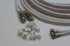 20m Twin White Satellite Shotgun Coax Cable Extension Kit for Sky Plus, Sky HD, Freesat & 20 Special Masonry Cable Clips