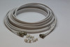 30m Twin White Satellite Shotgun Coax Cable Extension Kit for Sky Plus, Sky HD, Freesat & 30 Special Masonry Cable Clips