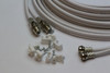 30m Twin White Satellite Shotgun Coax Cable Extension Kit for Sky Plus, Sky HD, Freesat & 30 Special Masonry Cable Clips