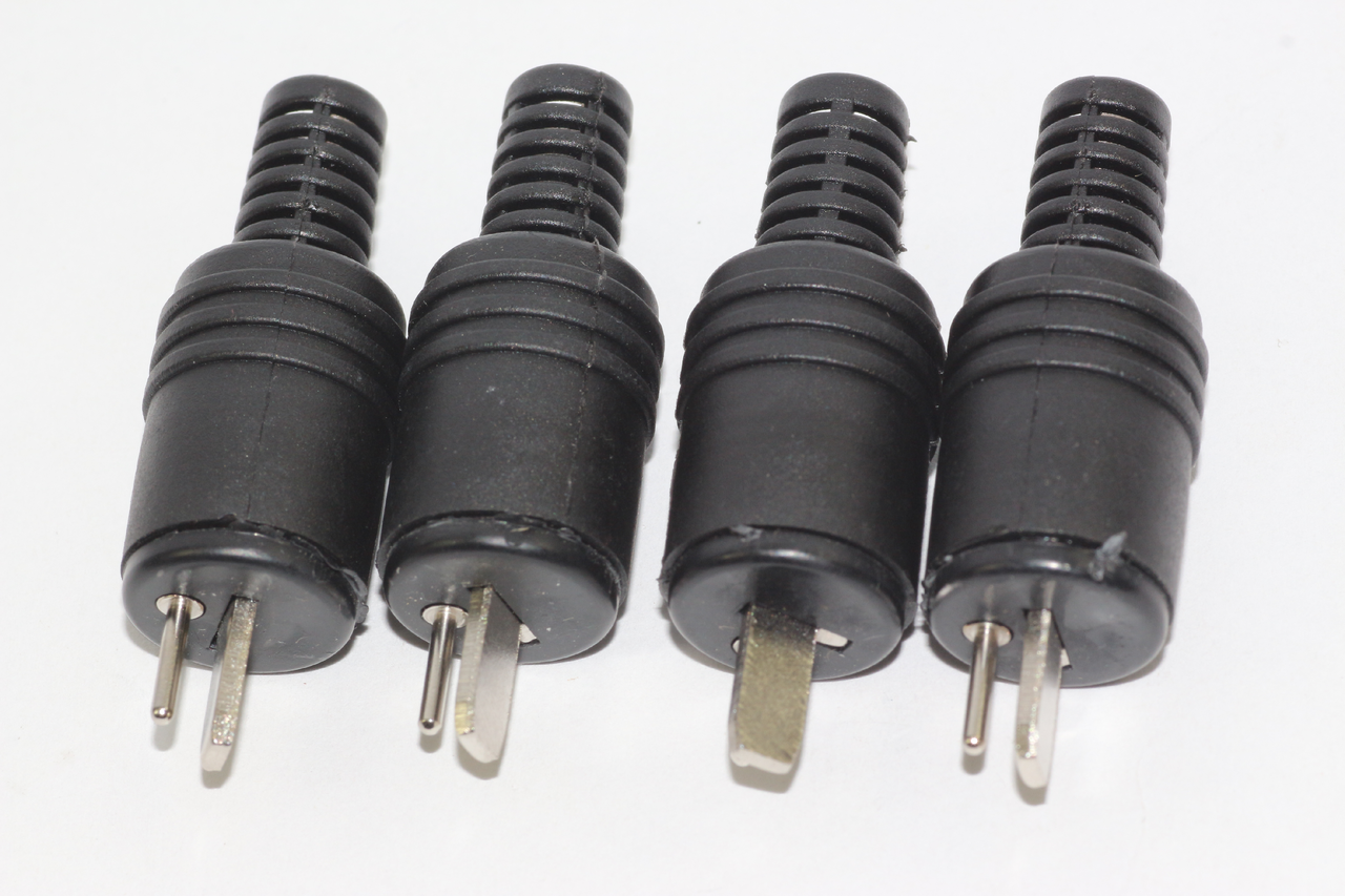 4 Pack 2-Pin DIN Speaker Plugs – Screw Terminals – Compatible With Bang & Olufsen B&O (Black)