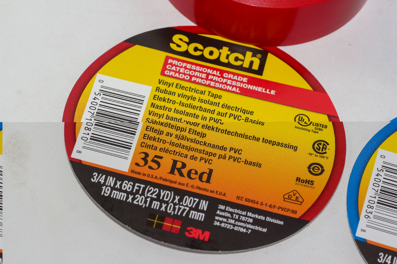 3M Scotch 35 Vinyl Electrical Tape – 1/2 Inch X 20 Ft – Violet – Color Coding – 0054007102328