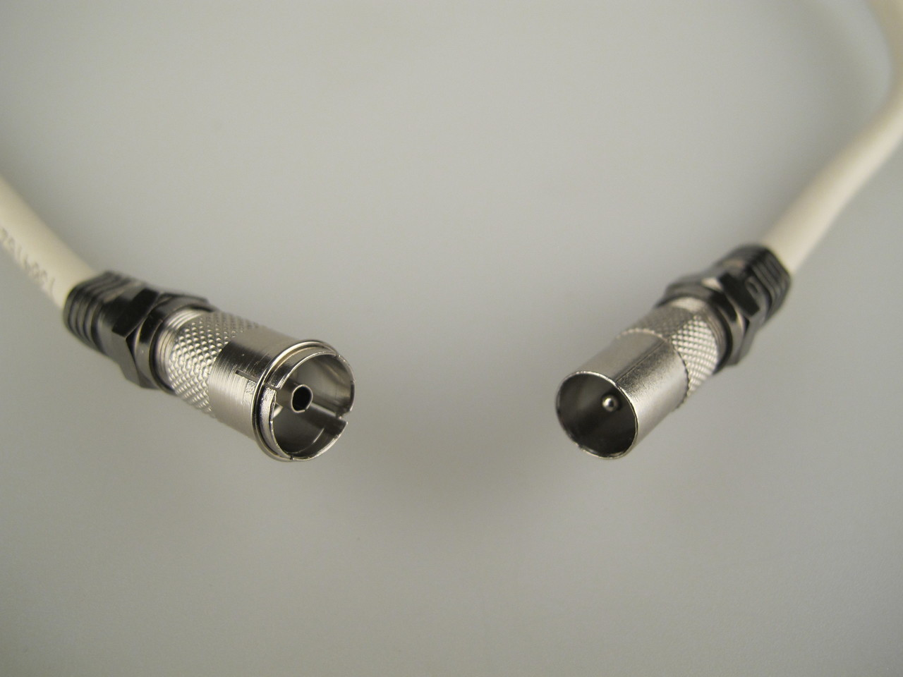 40m White Twin Satellite Coax Cable For Sky Plus HD Freesat TV F Connector