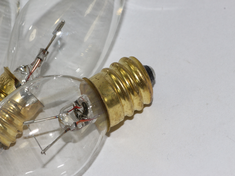 6 x 12V 3W E12 CES Clear Small Conical Christmas Fairy Light Bulb