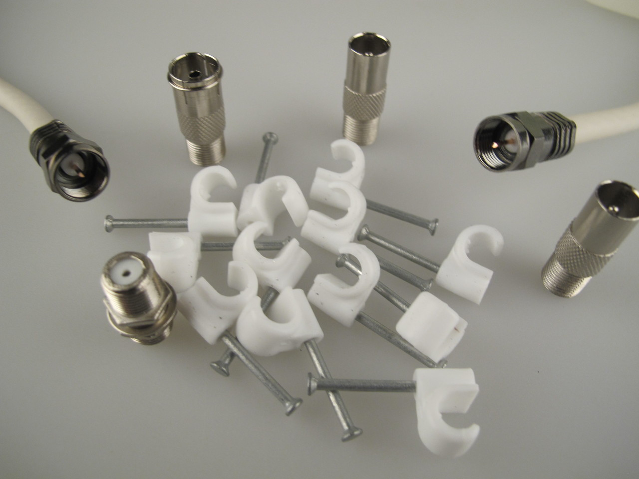 20m White Universal RF Coax Aerial Satellite Sky Cable TV Extension