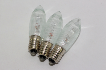 3 Pack Of 34V, 3W, E10, MES Spare Christmas Bulb Lamp For Candle Bridge, Dencon