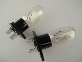 2 X Microwave Oven Lamp T170, 240V, 25W, 6.3mm Terminals, Fits Many Models