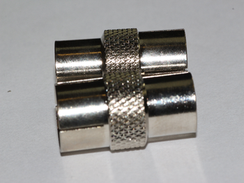 10 x Male to Female Coax Coaxial Aerial Adaptors Silver / Nickel Plated 10 x Male to Female Coax Coaxial Aerial Adaptors Silver / Nickel Plated