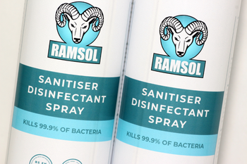 2 x Ramsol 500ml Aerosol Spray Can of Anti Bacterial, Anti Virus Disinfectant