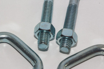 4 x Large 2.5 Inch V Bolts 2.5" 15mm Nuts U Bolt TV Aerial Satellite Dish & DIY