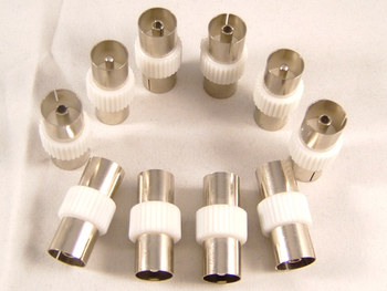 Coax adaptor Male to Male Female to Female Coupler 8 pack