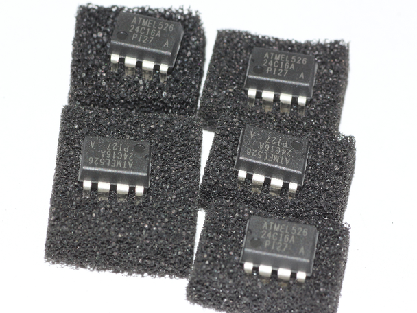 5 X Atmel 24C16A / 24C16 8 Pin DIL / DIP 16K Serial EEPROM