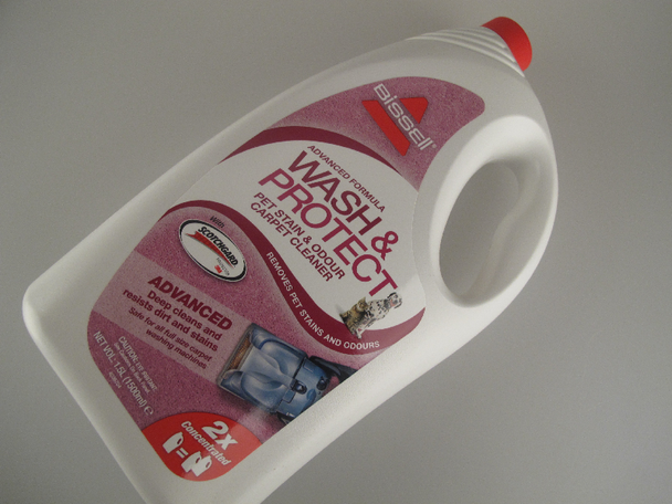 2 X 1.5L Bottles Bissell Wash & Protect Pet Stain & Odour Carpet Cleaner Shampoo