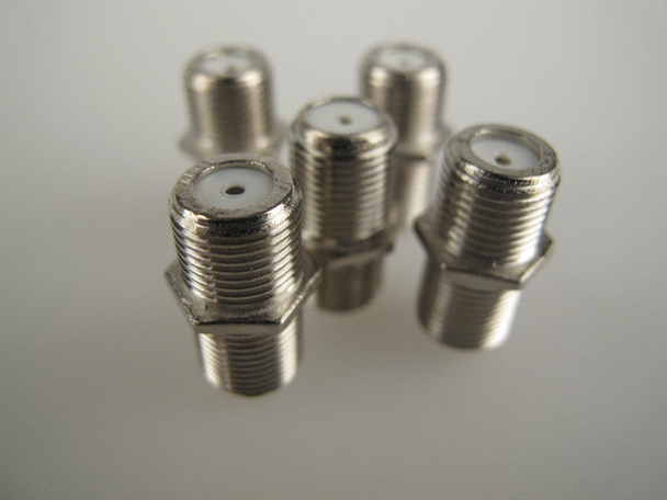 5 X F Connector Plug Coupler Barrel Adaptor Joiner Chassis Mounting