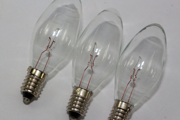 3 x 12V 3W 0.25A E10 Clear Christmas Lights Spare Bulbs Pifco Dencon 792WC