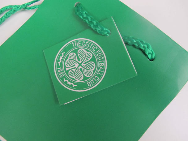 10 x Glasgow Celtic Football Club 1888 Bottle Gift Bag & Gift Tag & Green Rope