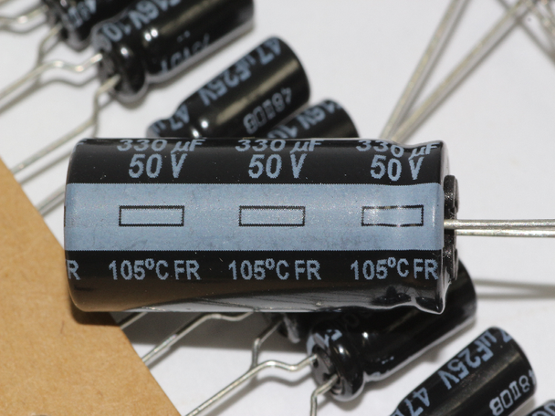 5 X Panasonic Ultra Low ESR 105 Degrees FR Range Radial Electrolytic Capacitors