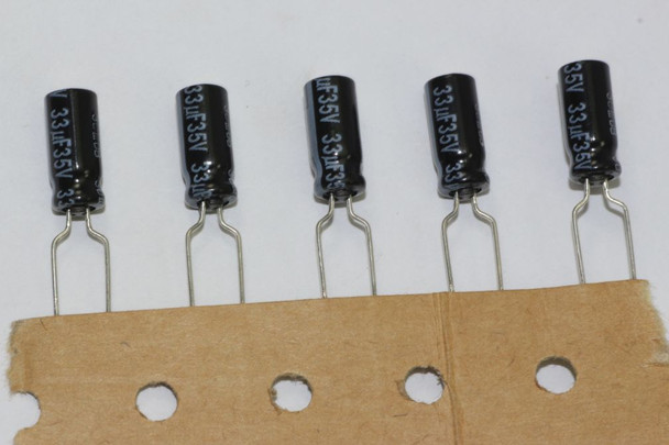 5 X Panasonic Ultra Low ESR 105 Degrees FR Range Radial Electrolytic Capacitors