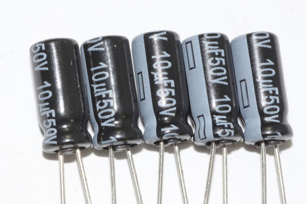 5 X Panasonic Ultra Low ESR 105 Degrees FR Range Radial Electrolytic Capacitors