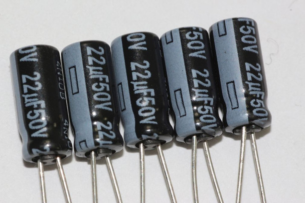 5 X Panasonic Ultra Low ESR 105 Degrees FR Range Radial Electrolytic Capacitors