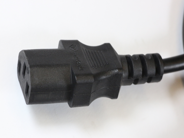 3 Pin 1.8m UK Black Mains Cable IEC-320 C13 For Televisions, Laptops, Computers