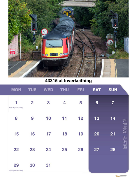 Trains of Scotland Calendar 2017 May