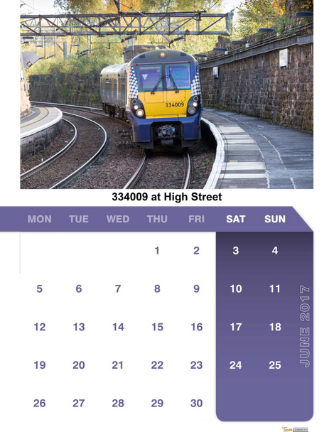 Trains of Scotland Calendar 2017 June