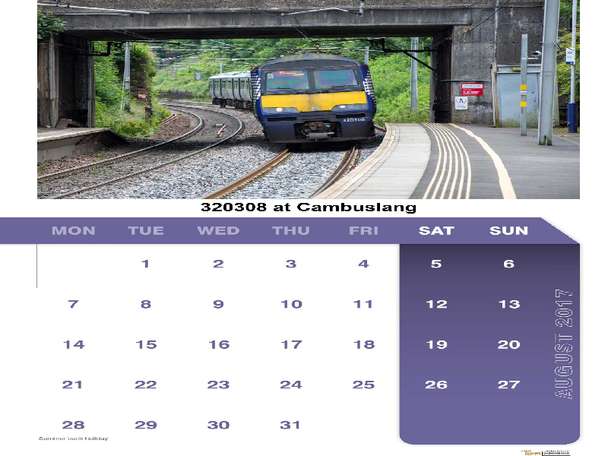 Trains Of Scotland 2017 A4 Wall Calendar