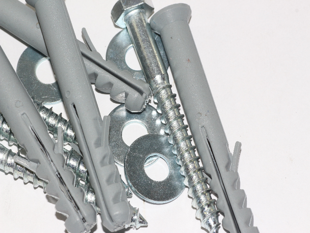 50 x M8 x 80mm Masonry Brick Wall Fixing Screw Bolts & Raw Plugs With Washers