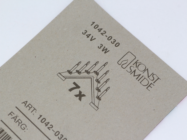 6 Pack Of Konstsmide 34V, 3W, E10, MES Spare Welcome Candle Bridge Bulbs