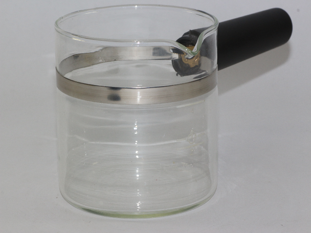Small Glass Pouring Pot Jug 85mm x 87mm, Easy Grip Handle, Gravy, Hot Liquids