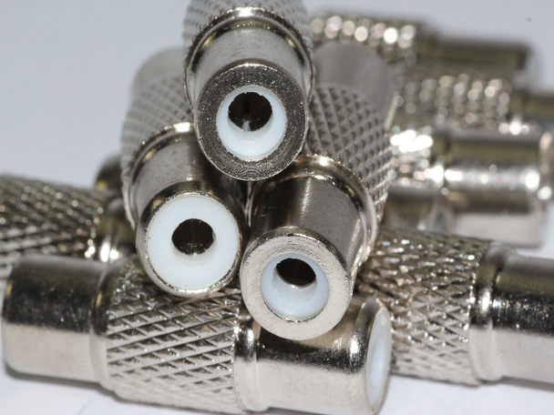 10 x Solid Metal Phono RCA Female to Female Coupler Joiner Adaptor