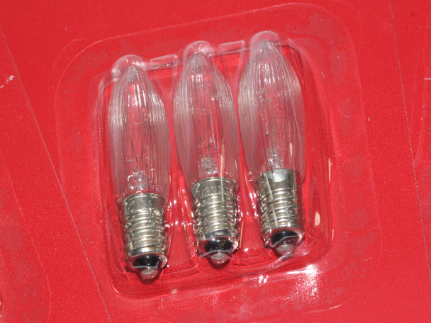 9 Pack Of Konstsmide 55V, 3W, E10, MES Spare Welcome Candle Bridge Bulbs