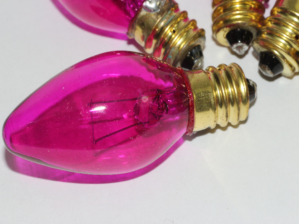 6 x Pink 12V 3W E12 CES Coloured Christmas Fairy Light Spare Bulb Pifco Lyvia