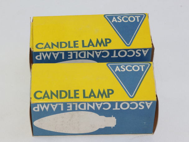 2 x Ascot Orange / Amber 60W SBC Twisted Vintage Candle Bulb Lamp