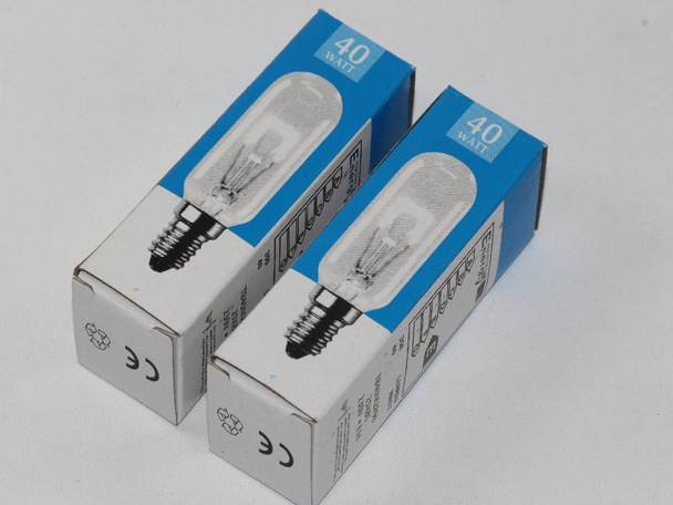 2 x 40W E14 Cooker Hood Oven Appliance Lamp Bulb, Clear 220V - 240V, T25
