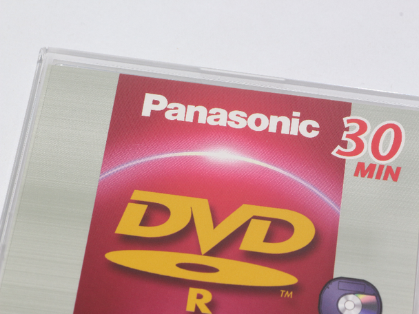 Panasonic 1.4GB DVD-R 8cm 30 Minute Video Recording Camcorder Disc & Holder