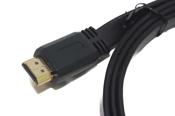 2 x 1.5m HDMI Gold Plated Flat Cable V1.4 High Speed Ethernet 4K, 3D, 2160p