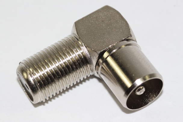 10 x Right Angled F Connector Female Socket to Coax TV Male Aerial Plug Adaptors