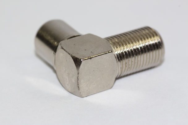 10 x Right Angled F Connector Female Socket to Coax TV Male Aerial Plug Adaptors