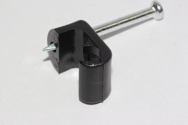 100 x Black Twin Satellite Shotgun Cable Clips, Sky Plus, Sky HD, CB63R, WF65