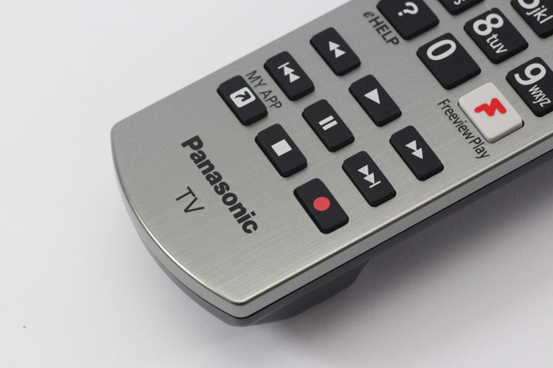 Panasonic N2QAYB001179 Original Silver Television Remote Control, Netflix Button